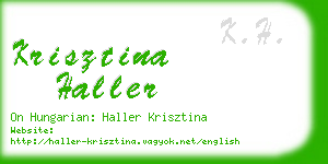 krisztina haller business card